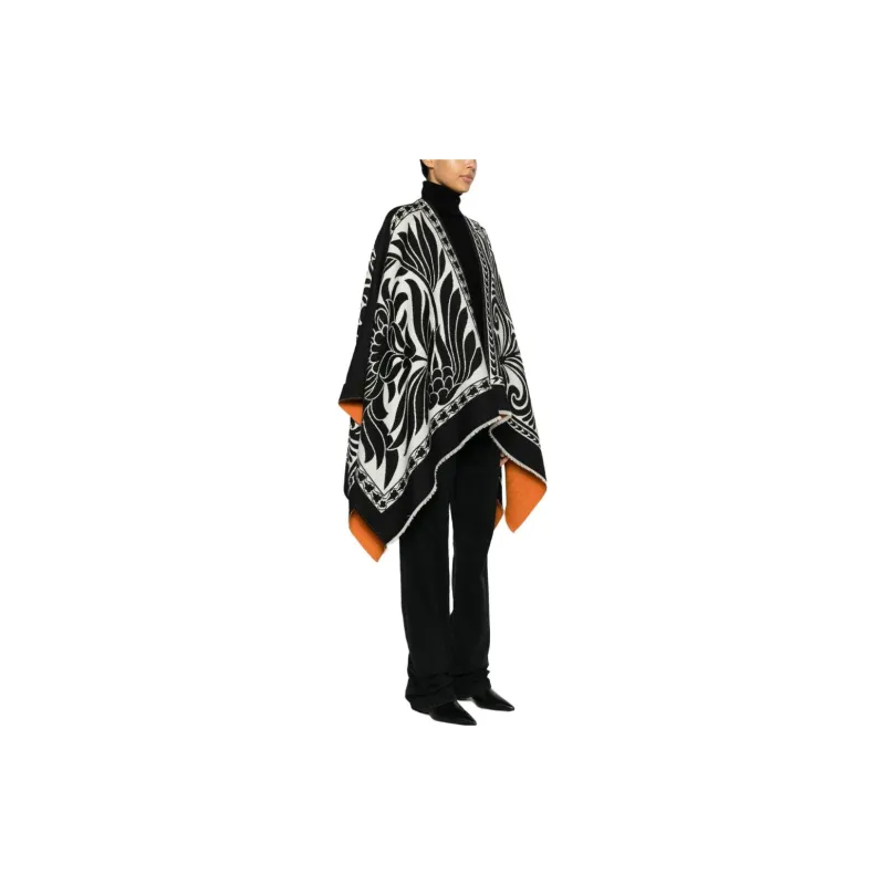 La DOUBLEJ. Reversible Felted Wool Blend Poncho-2