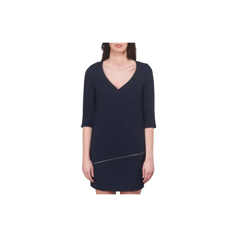 IKKS PARIS Short Sleeved Dress Women's Blue-1
