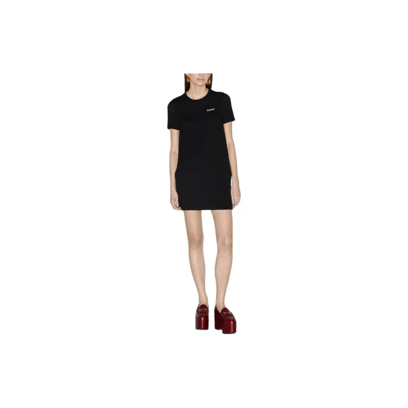 GUCCI SS24 Short Sleeved Dress Women's Black-1