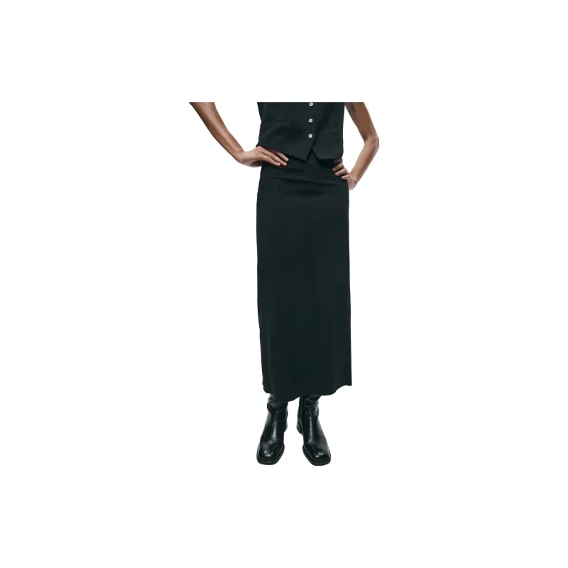 ZARA Casual Long Skirts Women's Black-1