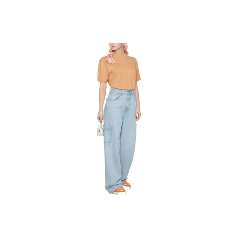 OFF WHITE Diagonal Regular T Shirt Brown-1