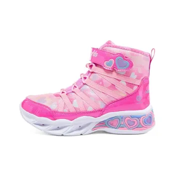Skechers Sweetheart Lights Breathable Kids Lifestyle Shoes Pink Teenagers