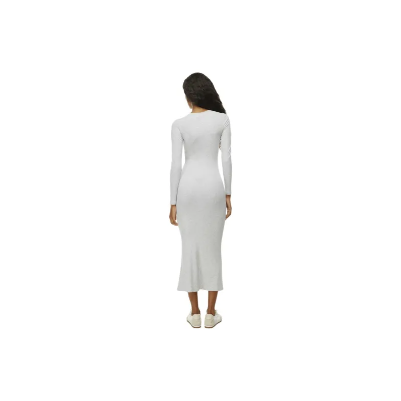 ARITZIA The Group By Babaton Luxe Lounge Serenity Dress Long-Sleeved Dresses Women's Heather Chrome-3