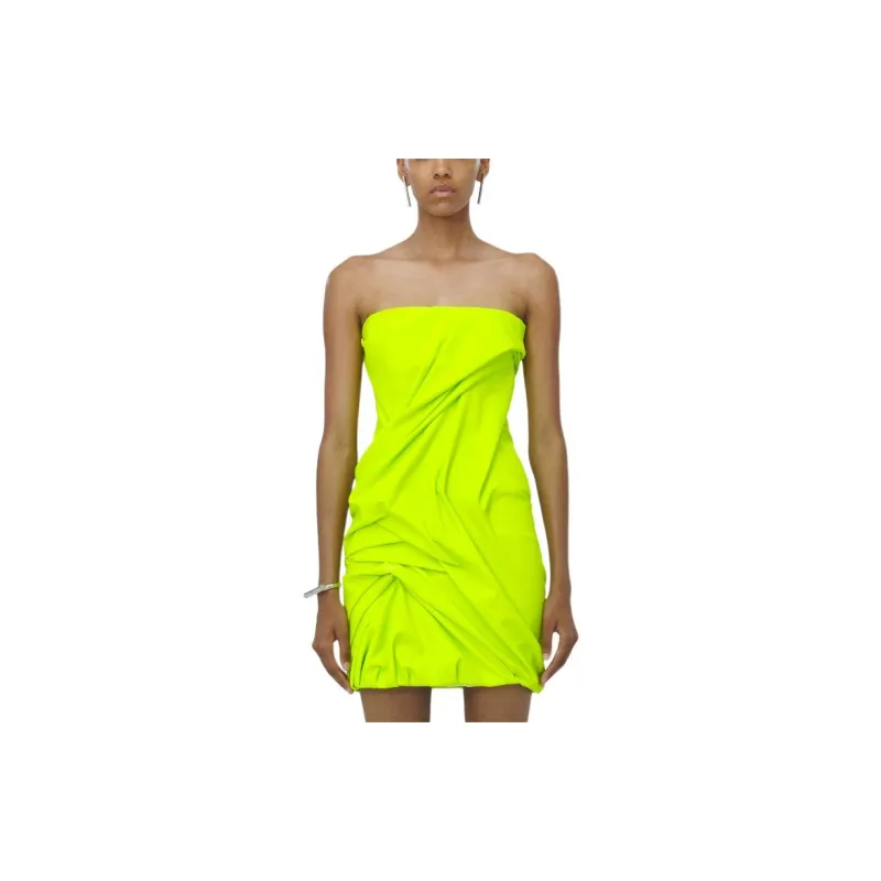 Alexander McQueen FW224 Sleeveless Dress Women's Neon Yellow-4