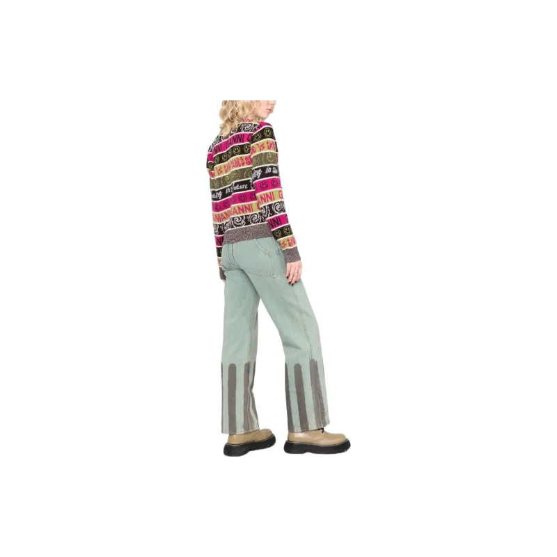 GANNI SS22 Knitted Fabric Cardigan Women's Multicolor-3
