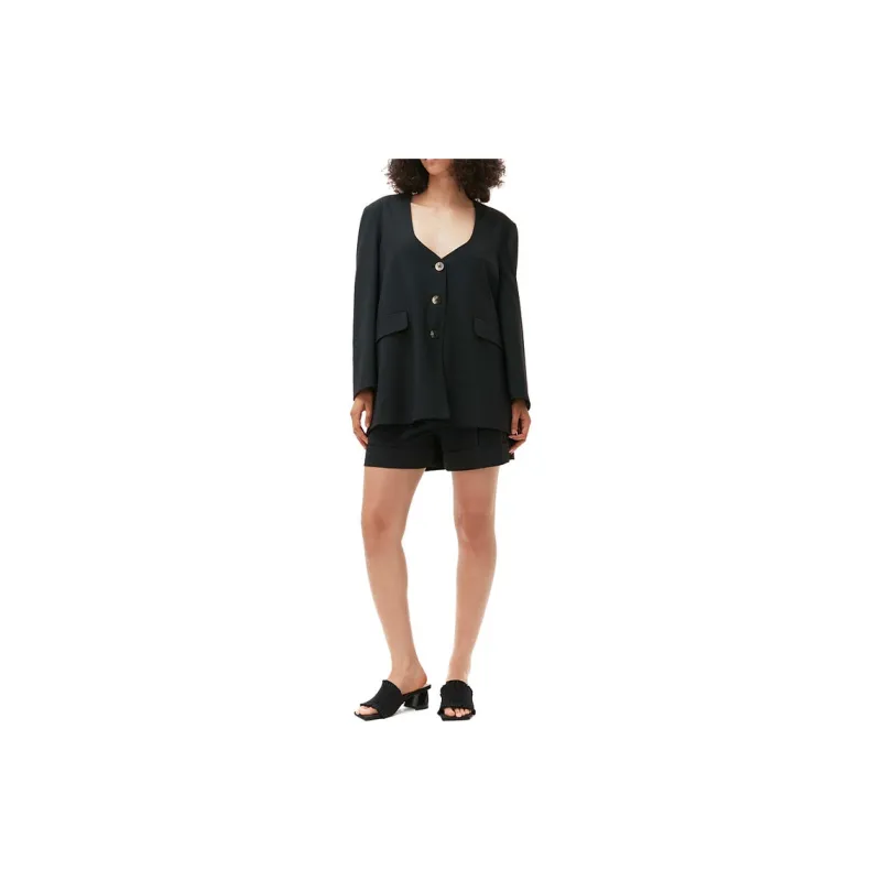 GANNI Casual Shorts Women's Black-1