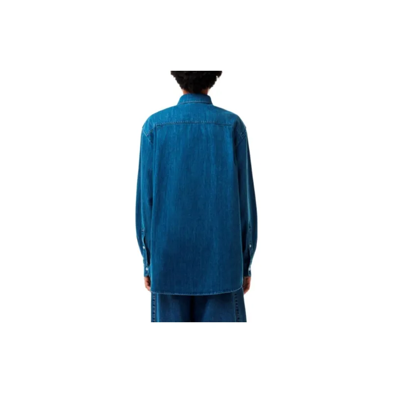 LACOSTE Logo appliqué Denim Shirt-3
