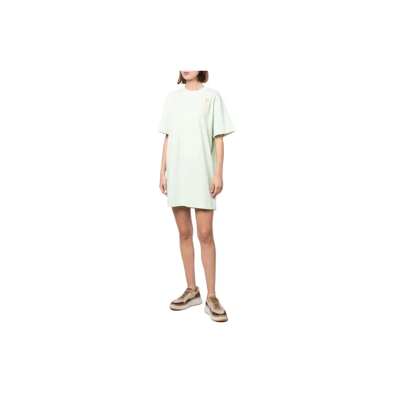 KENZO Short Sleeved Dresses Women's Green-1