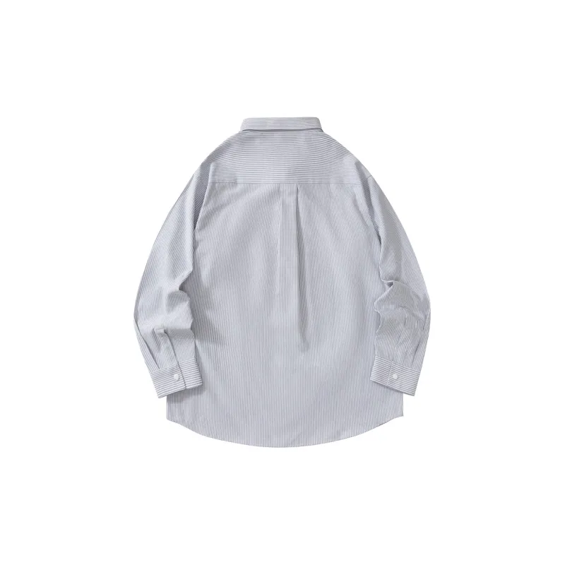 Suamoment Vintage Casual Loose Fit Shirt Couple Top Unisex-9