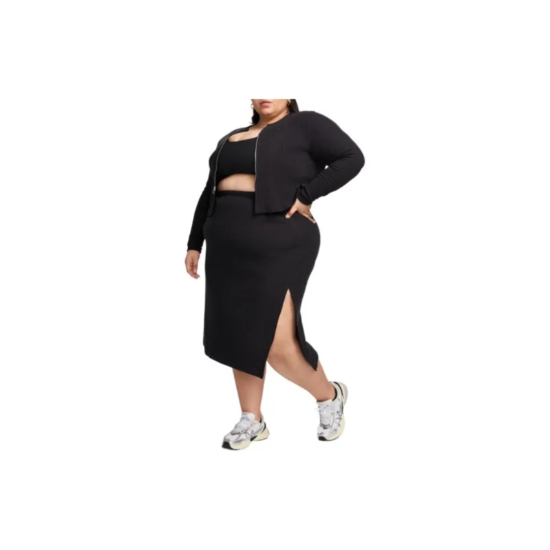 Nike Sportswear Chill Rib Women's Slim Midi Skirt Plus Size-1