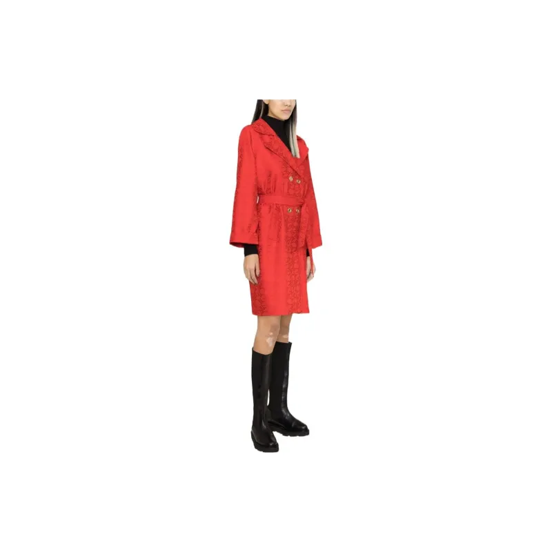 PINKO Trench Coats Women's Red-3
