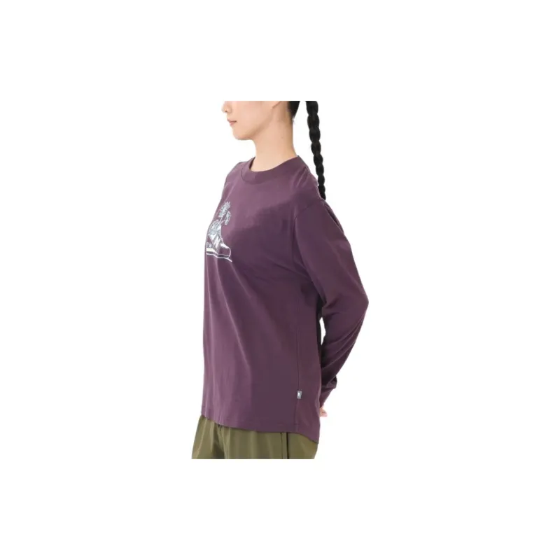 New Balance Drop Shoulder Sleeve T Shirt Women's Plum Brown-4