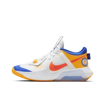 Nike Air Zoom Crossover Low Top Basketball Shoes White Orange Blue, Single Layer Teenagers
