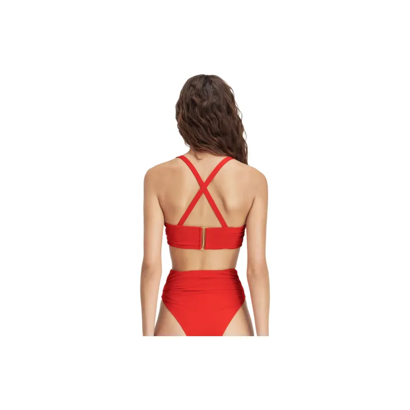 Jacquemus Cross-Back Draped Bikini Top-2
