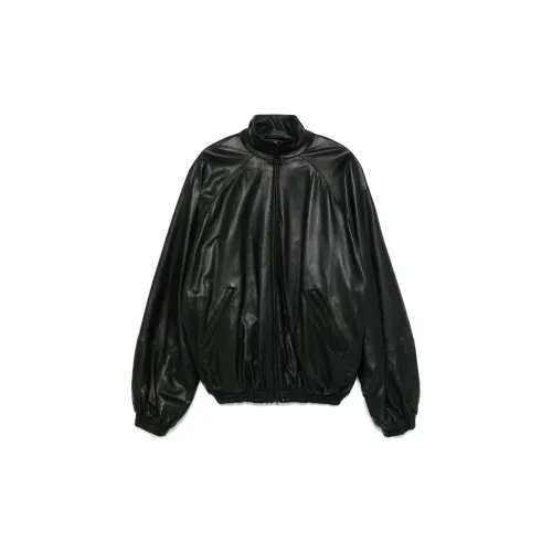 Balenciaga Leather Jackets Men Black