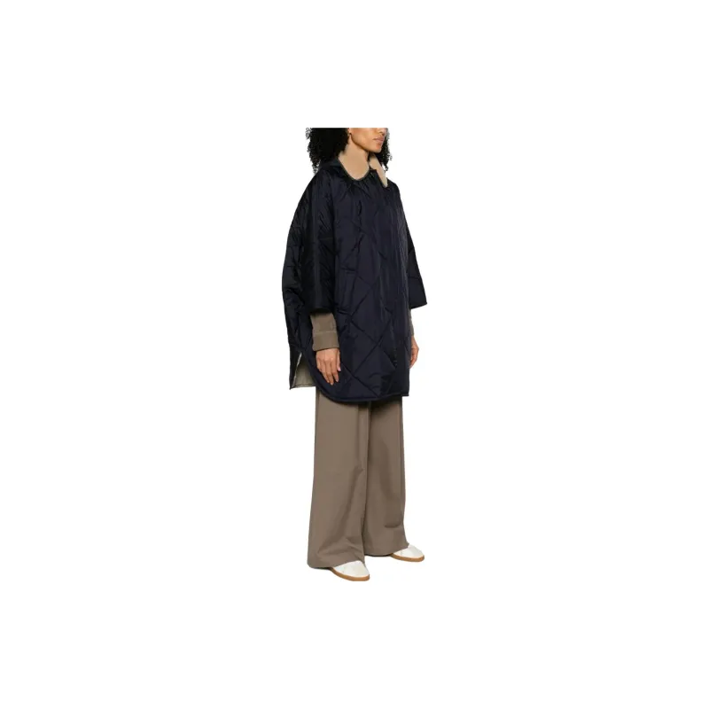 Brunello Cucinelli Wide Sleeved Drawstring Quilted Coat-6