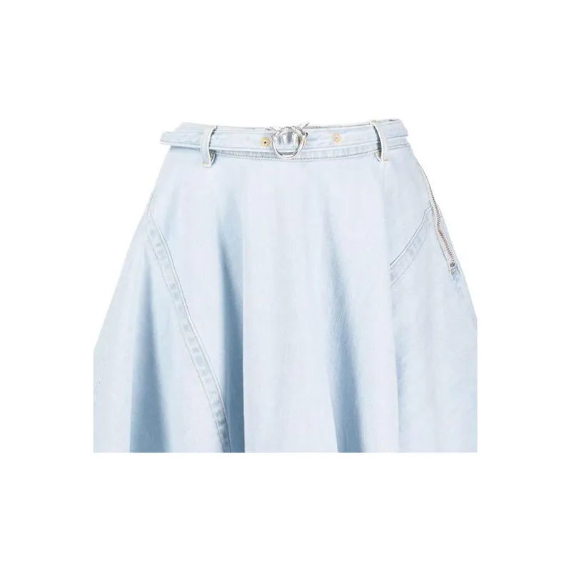 PINKO SS23 Skirt Women's Light Blue-4