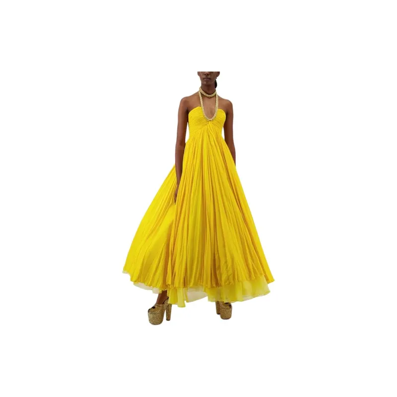 GIAMBATTISTA VALLI Sleeveless Dress Women's Sunflower Yellow-1