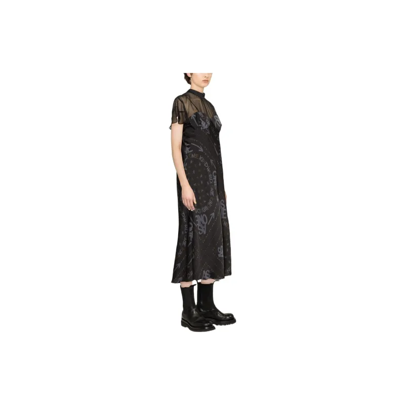 Sacai X Eric Haze Logo Print Dress-3