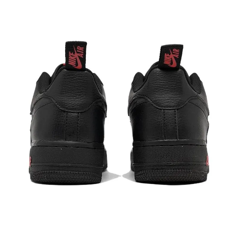 Nike Air Force 1 Anti-Slip Wear-Resistant Low-Top Kids' Skateboarding Shoes Black Teenagers-4