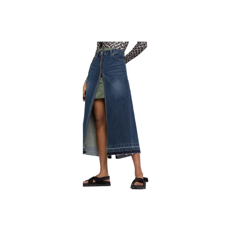 Sacai Belted Wide Jeans-3