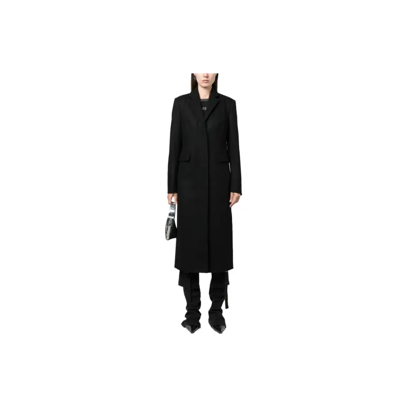 Misbhv Single-breasted Wool Blend Midi Coat-2