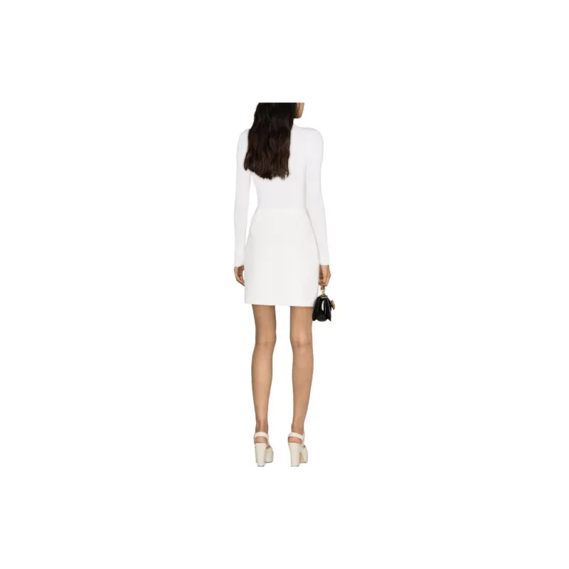 PAROSH Casual Short Skirts Women's Ivory-2