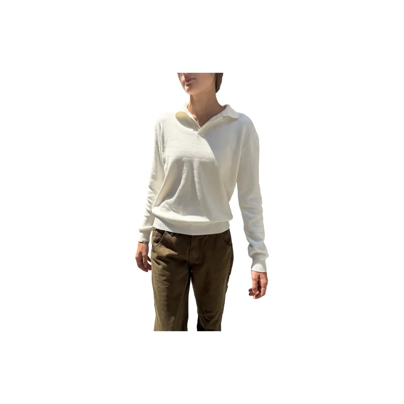 Brandy Melville Polo Shirts Women's White-1