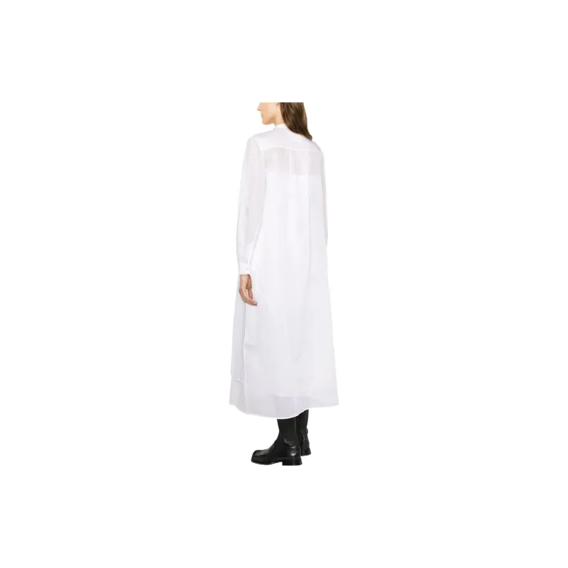 JIL SANDER Long-Sleeved Dresses Women's White-1