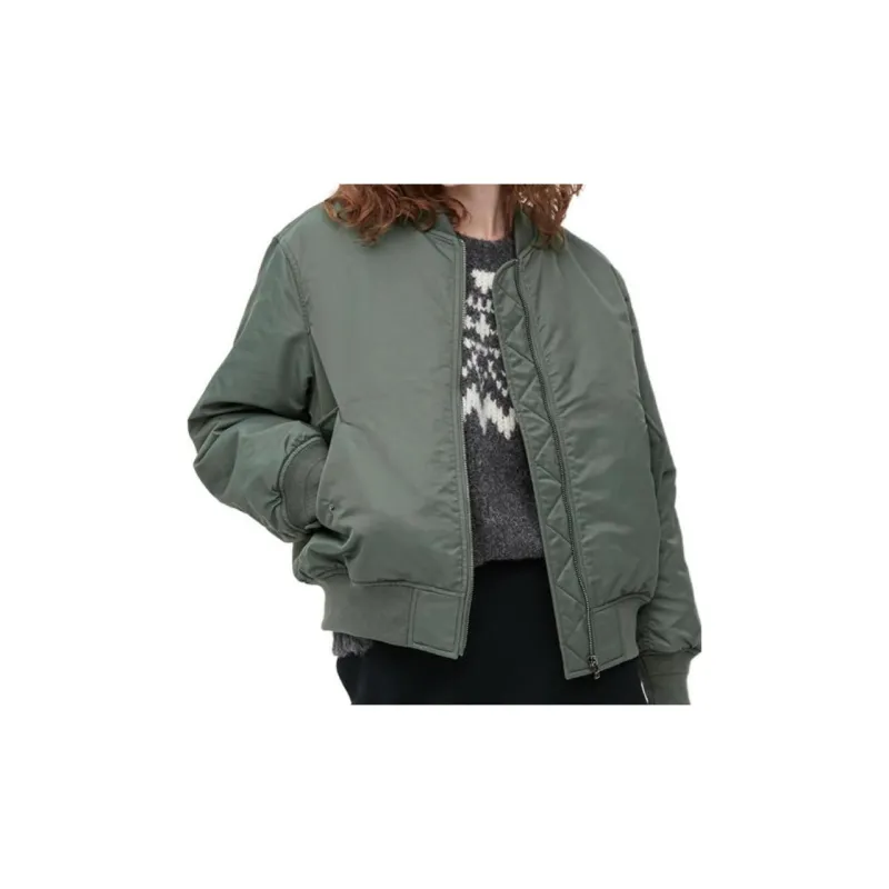 UNIQLO Baseball Jacket Women's Dark Olive-1