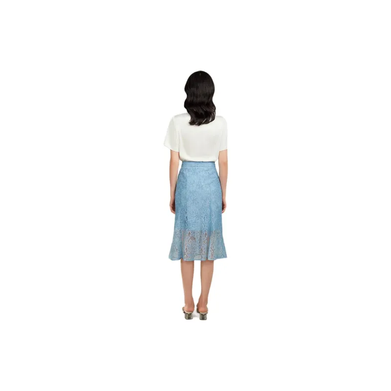 BBLLUUEE SS24 Casual Long Skirt Women's Moonlight Blue-1