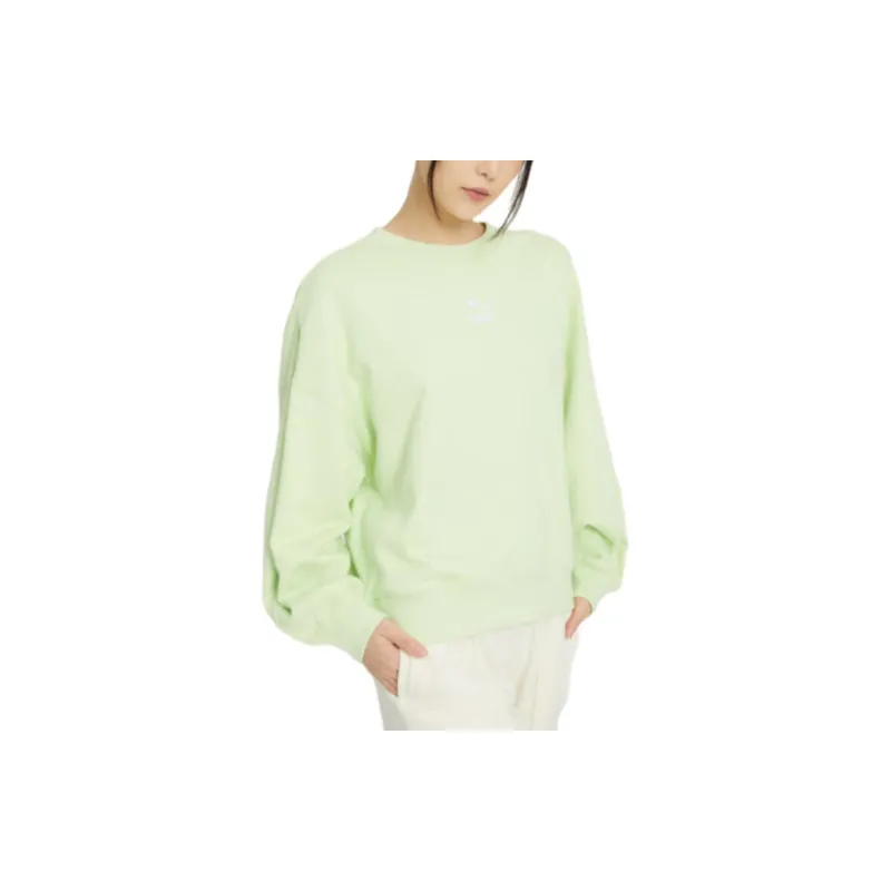 PUMA Sweatshirt Women's Light Neon Green-3