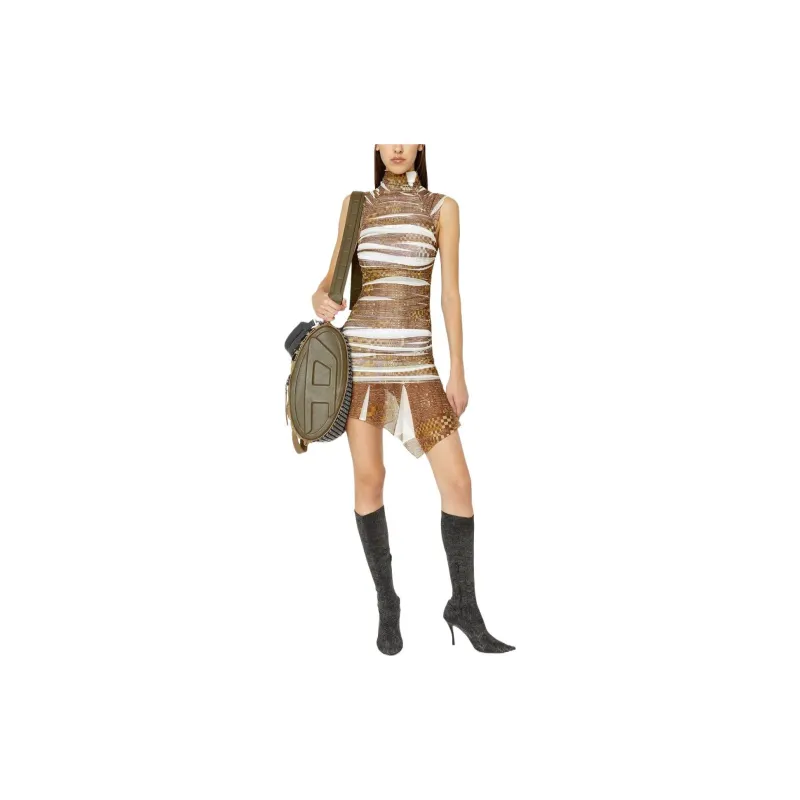 DIESEL Sleeveless Dresses Women's Light Brown-1