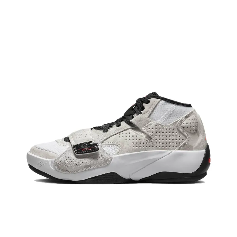 Jordan Zion 2 Zion 2 GS Slip-Resistant Cushioning Mid-Top Children's Basketball Shoes Gray Teenagers-0