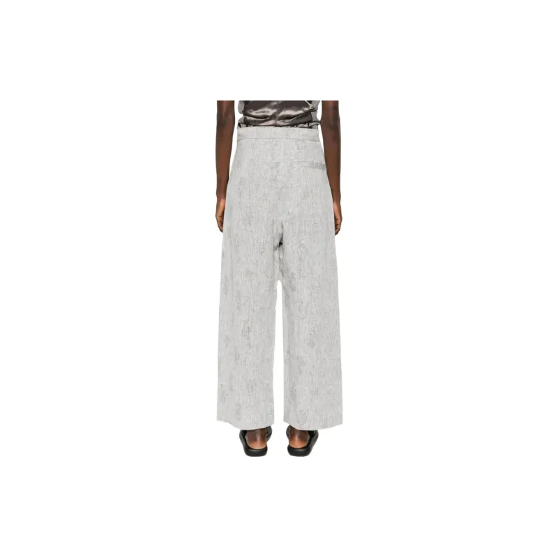 HENRIK VIBSKOV Post Patterned Wide-leg Trousers-2