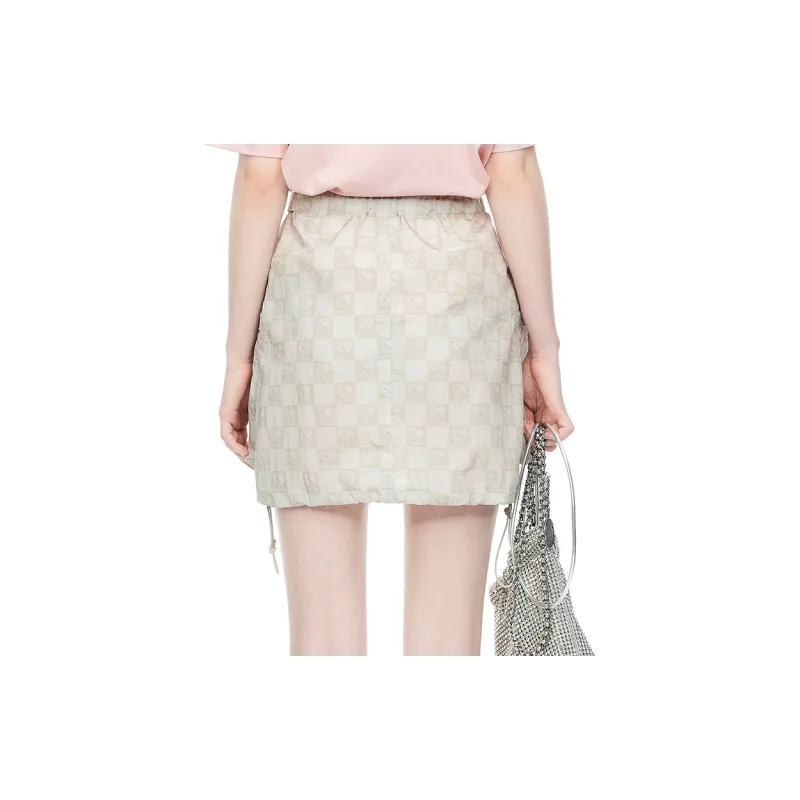 D'zzit Casual Short Skirts Women's Light Yellow-4