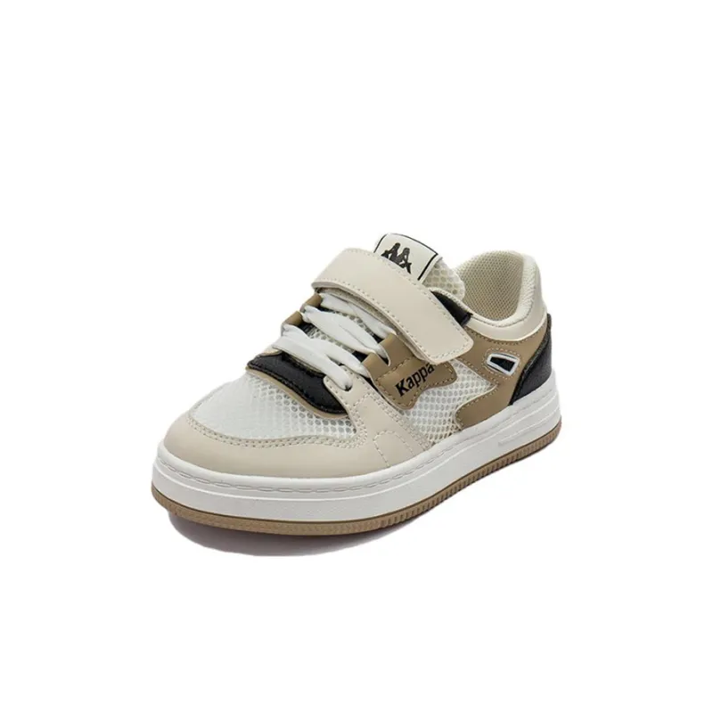 KAPPA KIDS Slip Resistant Breathable Lightweight Low Top Kids' Skateboarding Shoes Beige White Brown Kids'-2