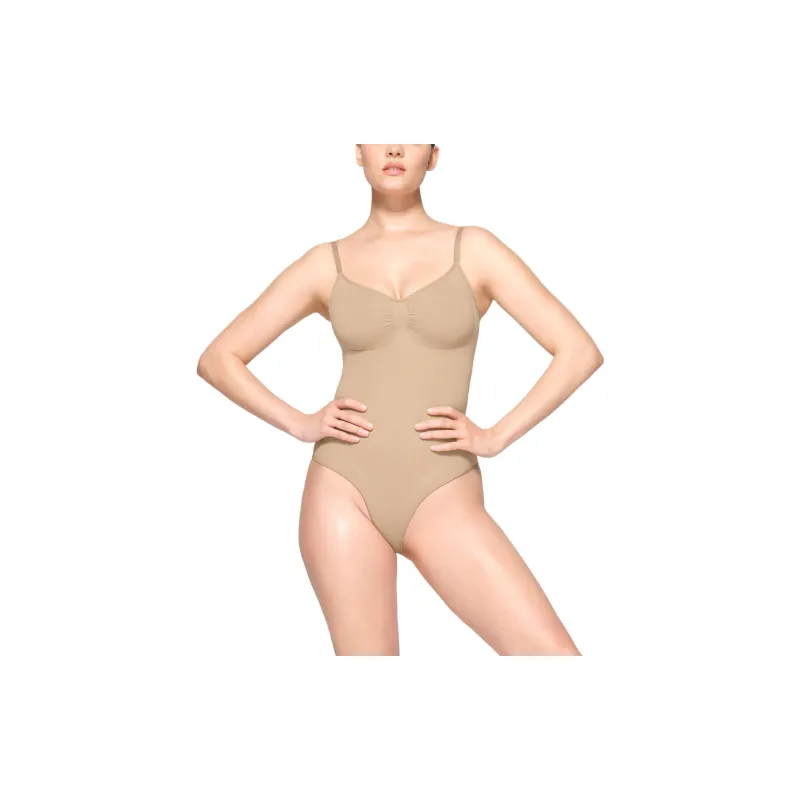 SKIMS SEAMLESS SCULPT BRIEF BODYSUIT Jumpsuit Women's Clay-1