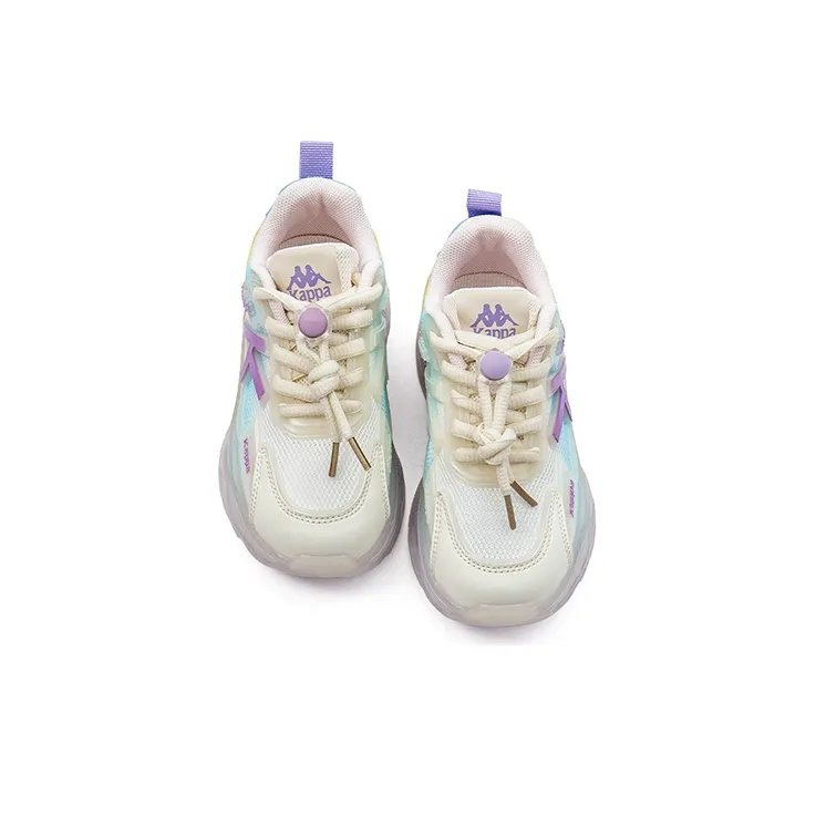 KAPPA KIDS Slip Resistant, Abrasion Resistant, Breathable, Lightweight Kids Lifestyle Shoes White Purple Kids'-3