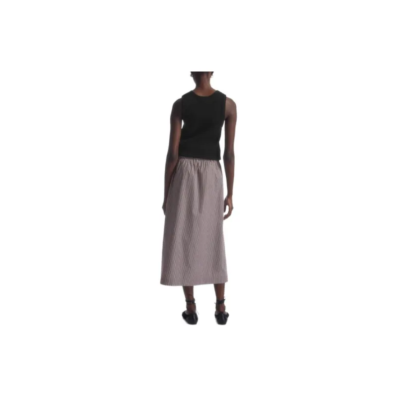 COS Casual Long Skirts Women's Brown/White-2
