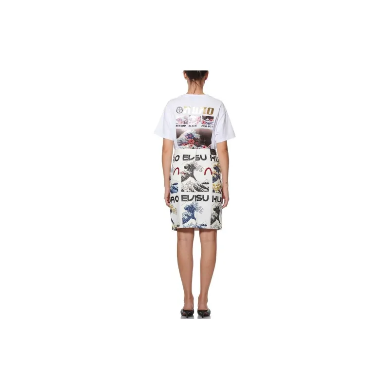 EVISU Denim Short Skirts Women's White-4