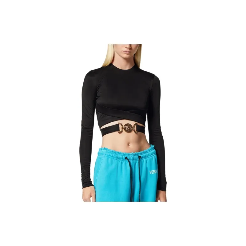VERSACE VERSACE FW22 Crop Tops Women's Black-2