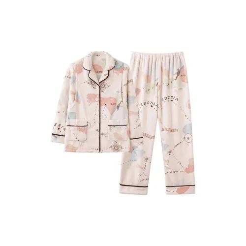 DanceBees Pajama Set Women's Apricot