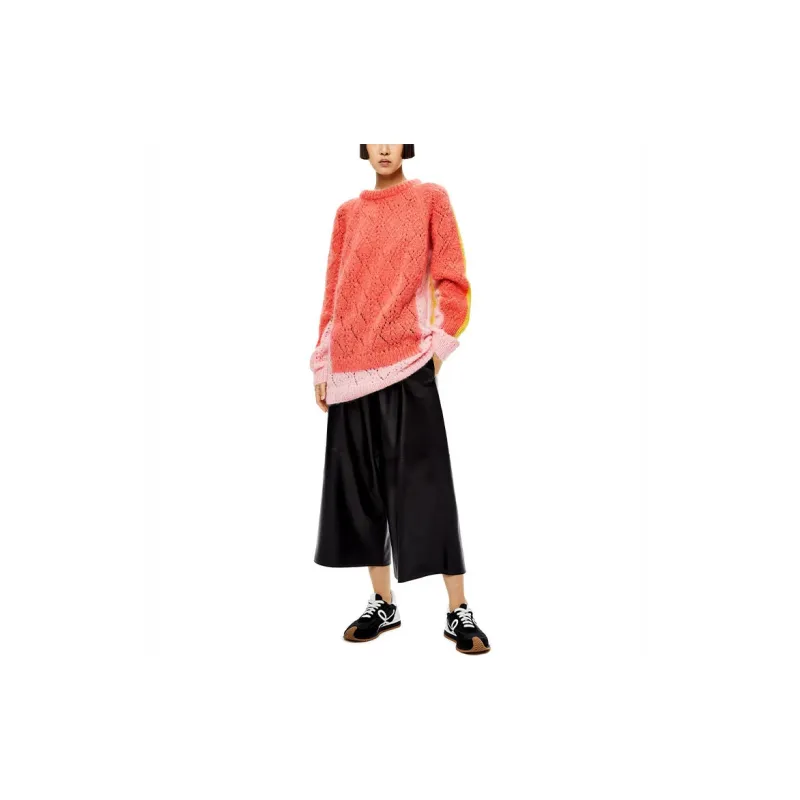 LOEWE Trompe Loeil Sweater 'Orange/Pink/Yellow'-1