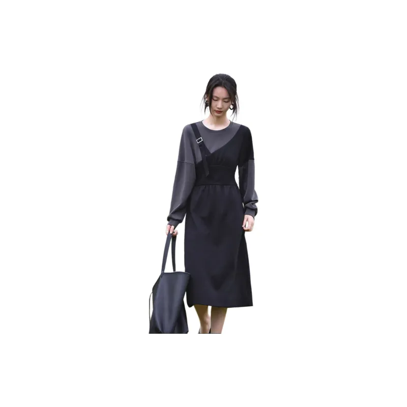 【dme】 Long Sleeved Dresses Women's Black-3