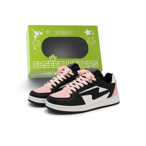 BEIER Skateboard Shoes Unisex Low-Top Black/Pink