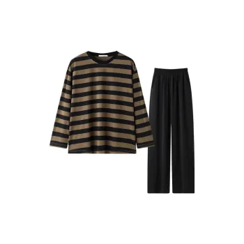 MEITENG Pajama Set Spring And Fall Season Women's Linen