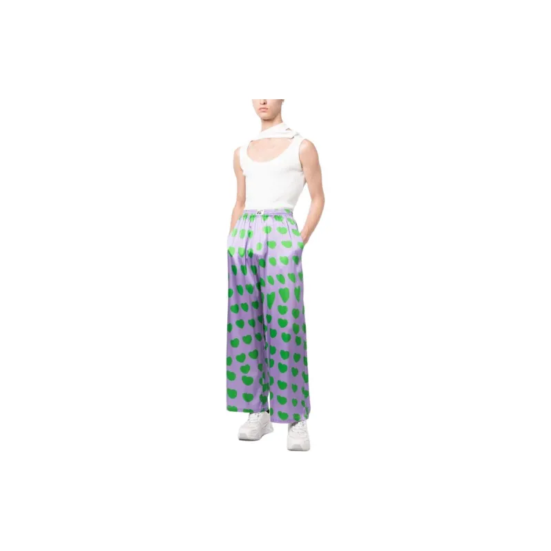 NATASHA ZINKO Heart print Flared trousers-2