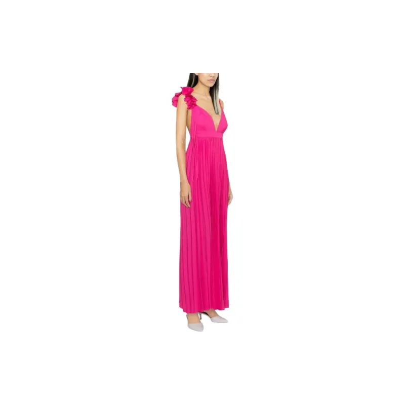PAROSH Slip Dresses Women's Dark Pink-4