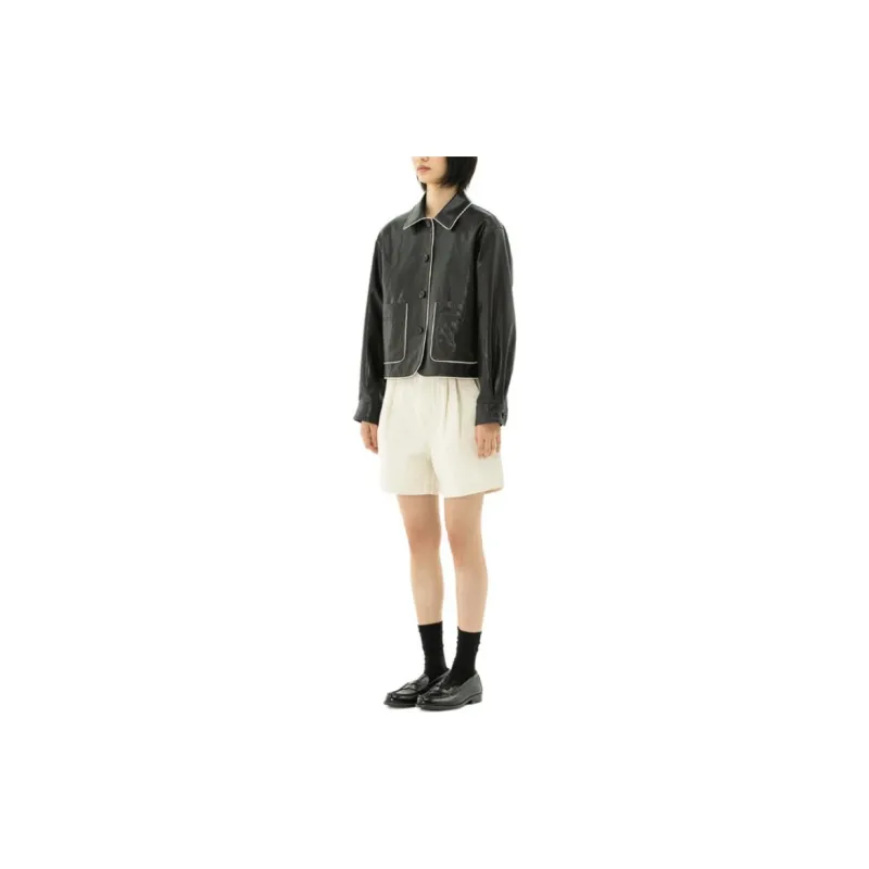 Lee Leather Jacket Women's Black-3
